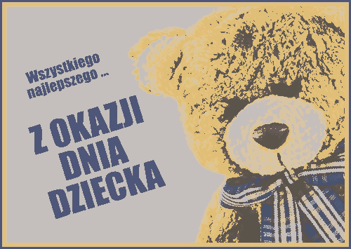 Wszystkiego najlepszego z okazji dnia dziecka misiu pluszowy